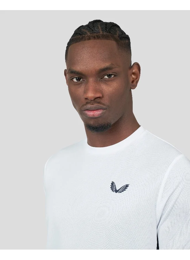 كاستور تي شيرت شبكي أبيض بكبسولة كوبالت ميكس